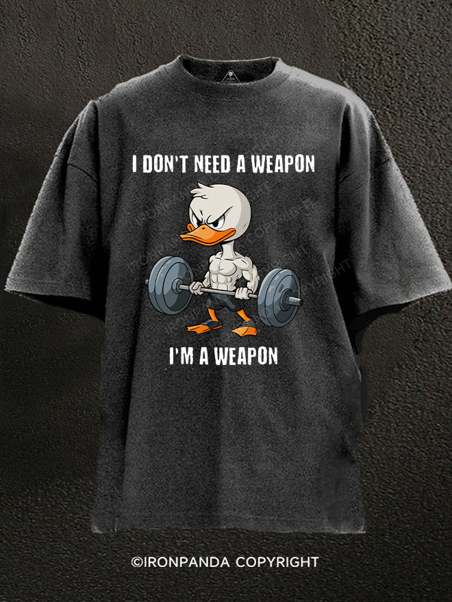 I'M A WEAPON DUCK Washed Gym Shirt