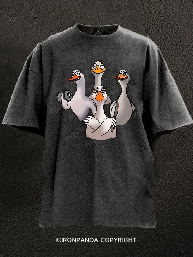 silly goose workout Washed Gym Shirt