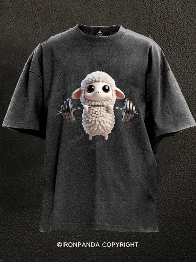 sheep Deadlift Washed Gym Shirt