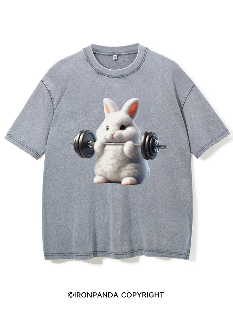 weightlifting rabbit Washed Gym Shirt