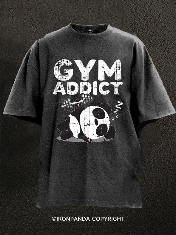 gym addict Washed Gym Shirt