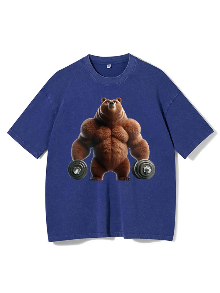 Gym Bear Washed Gym Shirt