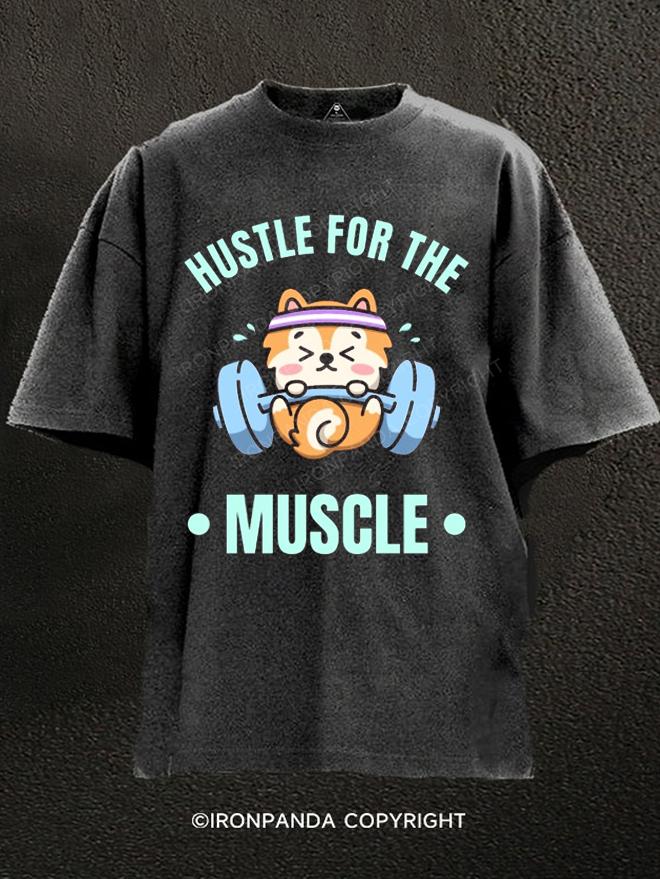 HUSTLE FOR THE MUSCLE Washed Gym Shirt