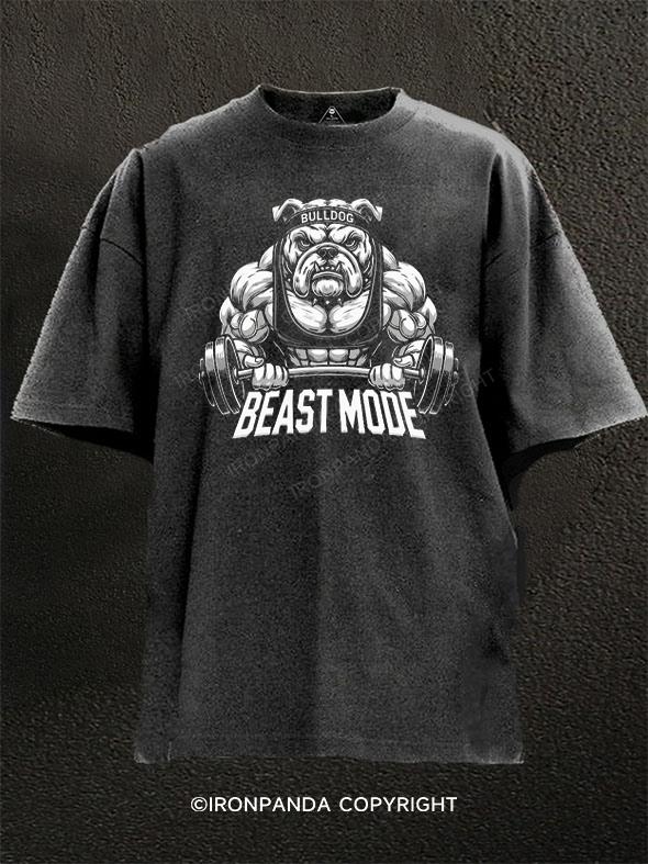 Bulldog Beast Mode Washed Gym Shirt