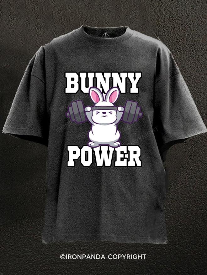 BUNNY POWER Washed Gym Shirt