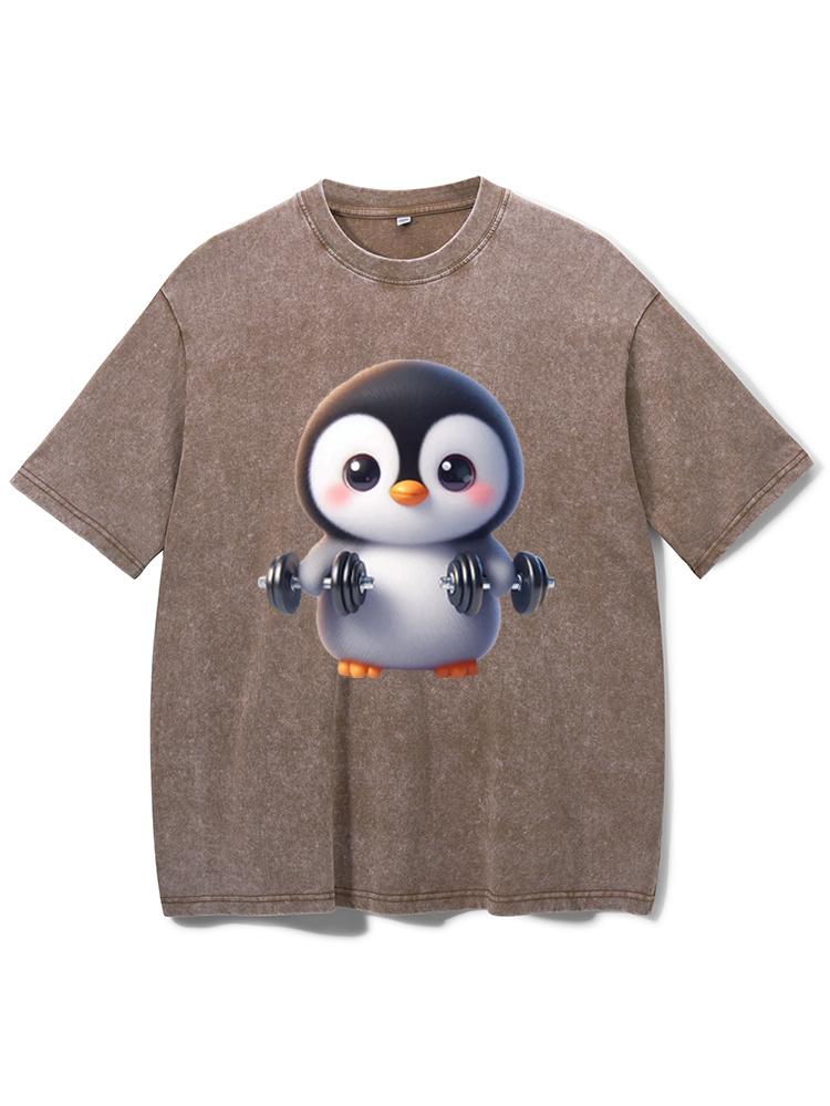 Gym Penguin Washed Gym Shirt