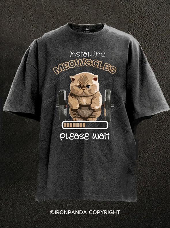 Installing-Meowscles Washed Gym Shirt