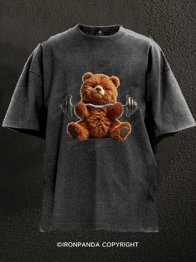 BROWN BEAR REPPIN' HEAVY Washed Gym Shirt