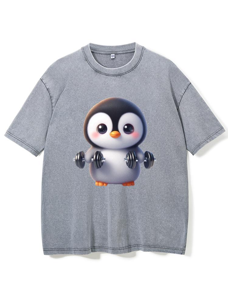 Gym Penguin Washed Gym Shirt