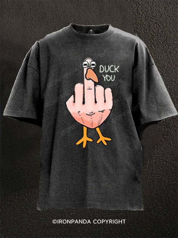 duck you Washed Gym Shirt