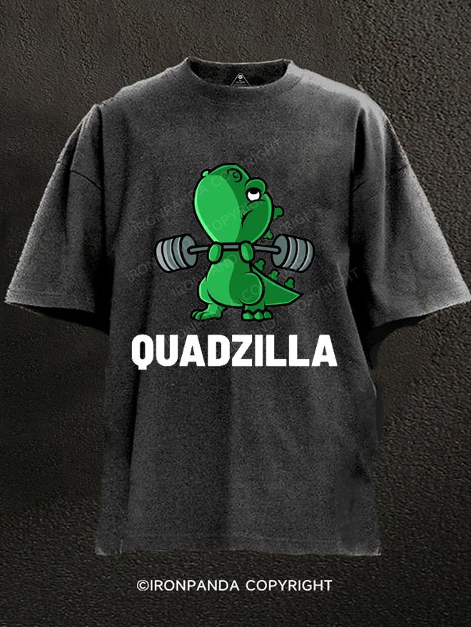 Quad Dinosaur Exercise Washed Gym Shirt
