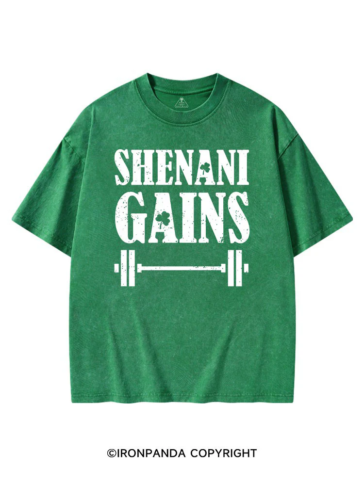 Shenanigans St Patrick's Washed Gym T-shirt