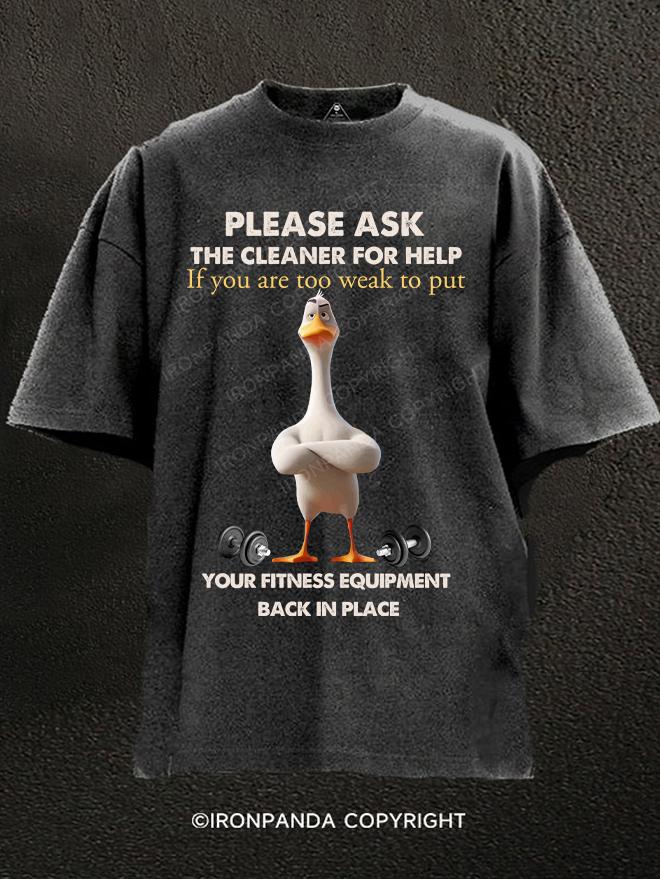 PLEASE ASK THE CLEANER FOR HELP Washed Gym Shirt