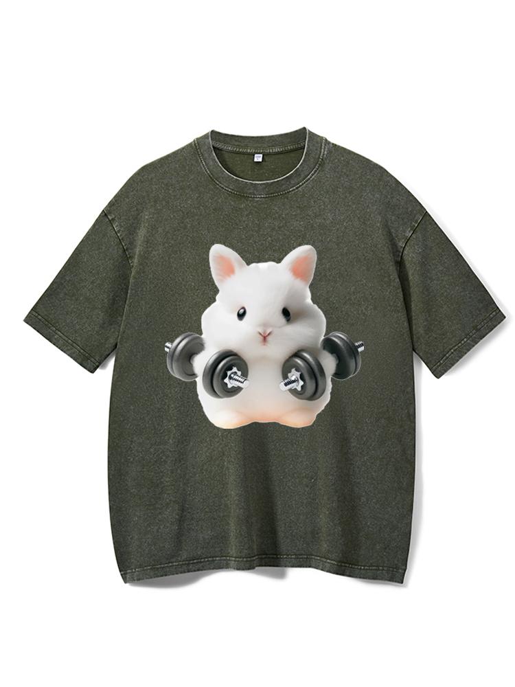Gym Rabbit Washed Gym Shirt