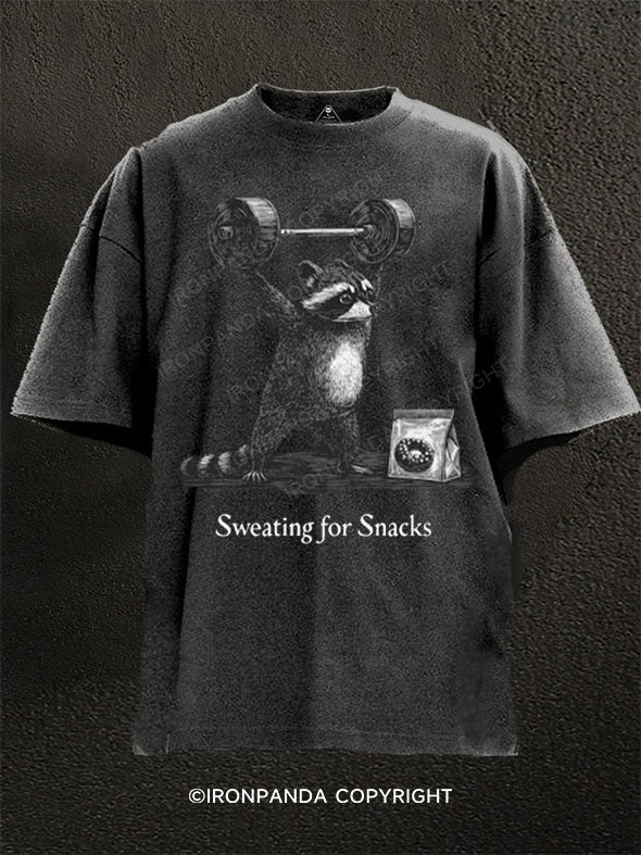 Snacks Raccoon Washed Gym Shirt