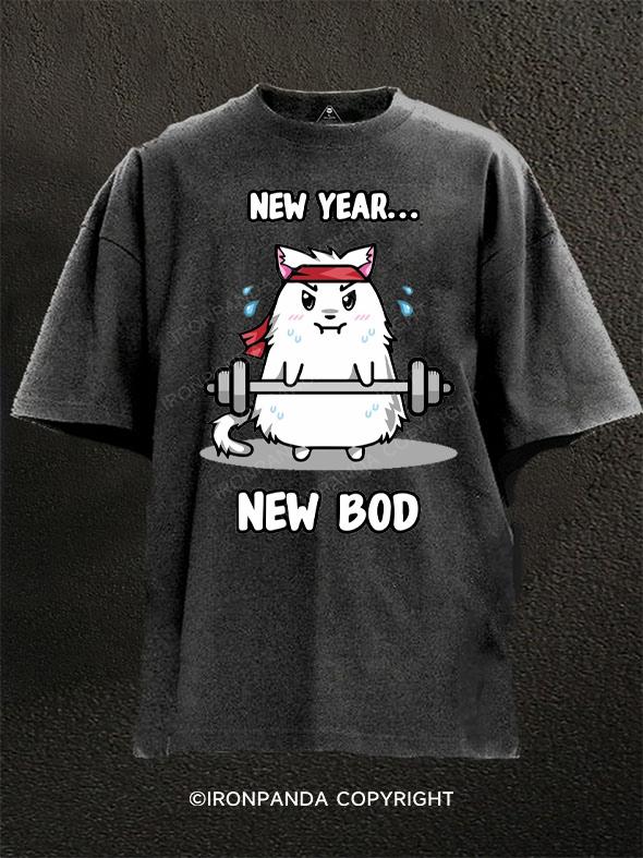 New Year, New Bod Washed Gym Shirt