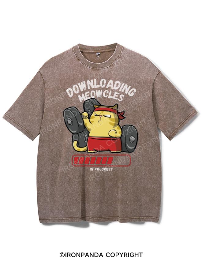 Downloading Meowcles In Washed Gym Shirt